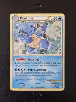 Pokemon TCG Blastoise 13/95 HGSS Unleashed Cracked Ice Holo LP+ - Image 1