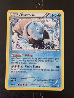2013 Pokemon TCG PLASMA BLAST BLASTOISE HOLO 16/101 MP - Image 1