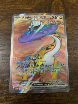 Pokemon Raging Bolt ex 196/162 SV05: Temporal Forces Full Art Ultra Rare Holo - Image 1