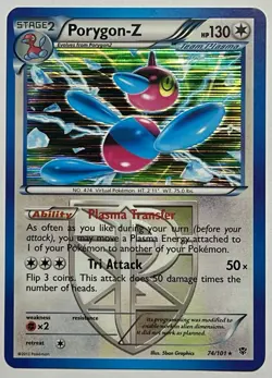 Porygon-Z 74/101 (LP) Holo Rare Black & White: Noble Victories 2011 Pokemon TCG - Image 1