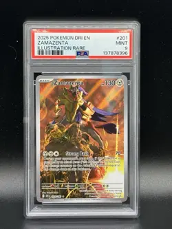 2025 Pokemon SV Destined Rivals English Zamazenta #201/182 PSA 9 - Image 1