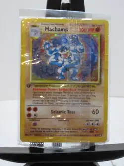 Machamp 1999 Base Set 1st Edition SEALED 8/102 Holo Rare Pokemon WOTC Vintage - Image 1