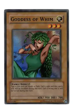 Yugioh- 1X Goddess of Whim - Super Rare - Unlimited - MP1-003 - Near Mint - Image 1