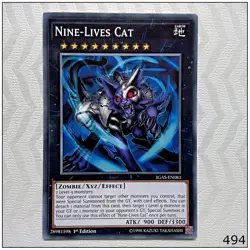 Nine-Lives Cat - IGAS-EN083 - Common 1st Edition Yugioh - Image 1