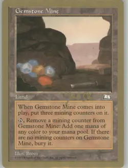 Gemstone Mine Vintage Non-Foil LP Gold Border Worlds Non Tournament Legal MTG - Image 1