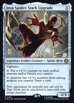 Iron Spider, Stark Upgrade - Foil Prerelease Promo SPM NM MTG - Image 1