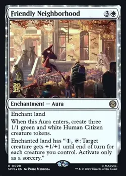 Friendly Neighborhood - Foil Prerelease Promo SPM NM MTG - Image 1