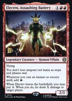 Electro, Assaulting Battery - Foil Prerelease Promo SPM NM MTG - Image 1