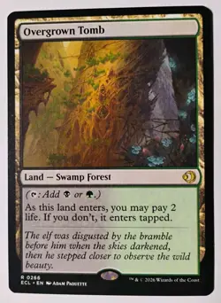 Overgrown Tomb MTG, Lorwyn Eclipsed, Rare, Regular, LP - Image 1