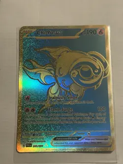 Chi-Yu ex 241/091 Gold Secret Rare Pokemon TCG Paldean Fates (NM) - Image 1