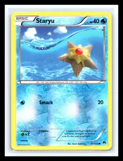 💥 Pokemon TCG Staryu 25/122 Reverse Holo XY BREAKpoint - Image 1
