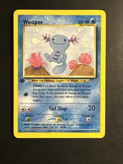 2001 Pokemon TCG Neo Discovery 71/75 Wooper 1st Edition Common LP - Image 1