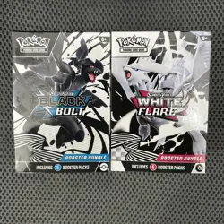 Pokemon Scarlet & Violet White Flare & Black Bolt Booster Bundle Sealed 2 Boxes - Image 1