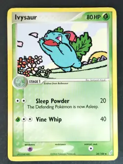 Ivysaur 34/100 Vintage Crystal Guardians Regular Pokemon 2006 (LP-MP) - Image 1