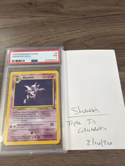 1999 Pokemon Fossil Haunter Holo 6/62 PSA 7 - Image 1