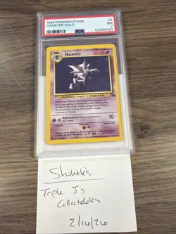 1999 Pokemon Fossil Haunter Holo 6/62 PSA 7 - Image 2