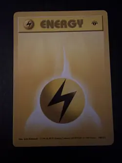 Pokemon 1st edition Lightning Energy Shadowless Base Set 100/102 - Image 1