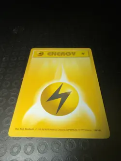 Pokemon 1st edition Lightning Energy Shadowless Base Set 100/102 - Image 3