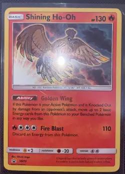 Pokemon TCG Shining Ho-Oh Promo Sun & Moon Promos SM70 LP - Image 1