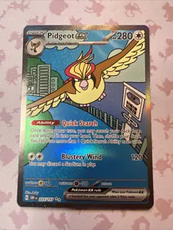 Pokemon Pidgeot ex 225/197 Obsidian Flames Special Illustration Rare Holo NM - Image 1