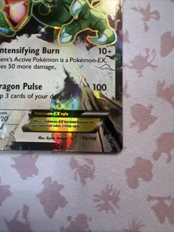 Rayquaza EX 75/108 XY Roaring Skies Extended Art Ultra Rare Holo Pokemon 2015 LP - Image 2