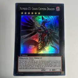 Yu-Gi-Oh! Number C5: Chaos Chimera Dragon DRLG-EN043 1st Super Rare NM - Image 1