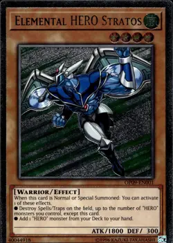 Elemental Hero Stratos OTS EU Ultimate Rare OP09-EN001 Yu-Gi-Oh! - Image 1