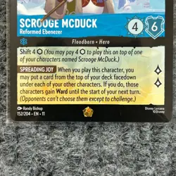 Disney Lorcana Winterspell Scrooge McDuck Reformed Ebenezer Legendary 152/204 NM - Image 5