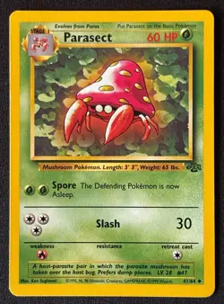 Unlimited Parasect - Jungle - #41/64 - Vintage Pokemon Card 1999 WOTC - Image 1