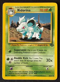 Unlimited Nidorina - Jungle - #40/64 - Vintage Pokemon Card 1999 WOTC - Image 1
