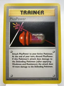 Plus Power 84/102 - Shadowless - Base Set Pokemon Card MINT - Image 1