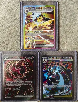 Pokemon EX Holo Card Lot Jolteon EX, Oricorio EX, Mega Charizard X EX - Image 1