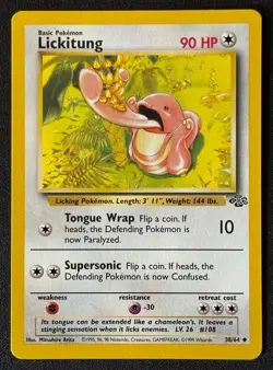 Unlimited Lickitung - Jungle - #38/64 - Vintage Pokemon Card 1999 WOTC - Image 1