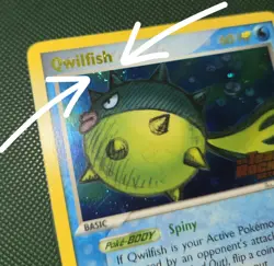 LP Qwilfish 27/109 Reverse Holo Team Rocket Returns Stamped Swirl Pokemon Card - Image 2