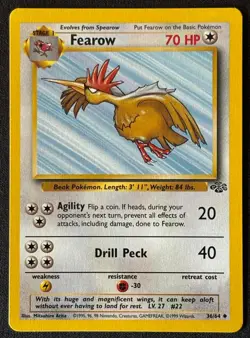 Unlimited Fearow - Jungle - #36/64 - Vintage Pokemon Card 1999 WOTC - Image 1