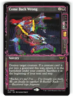 Come Back Wrong (Showcase) #309 (NM) (Non-Foil) (R) (DSK) Magic MTG - Image 1