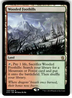 WOODED FOOTHILLS Khans of Tarkir KTK MTG Magic The Gathering - Image 1