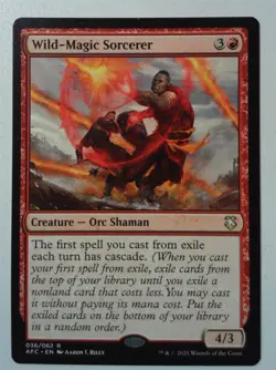 Wild-Magic Sorcerer *Rare* Magic MtG x1 AFC Commander Forgotten Realms - Image 1