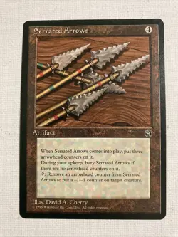 4x MTG Serrated Arrows (Homelands) Playset Uncommon Very Lightly Played NM - Image 3