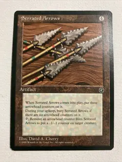 4x MTG Serrated Arrows (Homelands) Playset Uncommon Very Lightly Played NM - Image 4