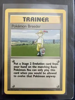 🪏👨‍🌾Pokemon Breeder 076/102 Base Set Regular Lp - Pokemon TCG RARE - Image 1