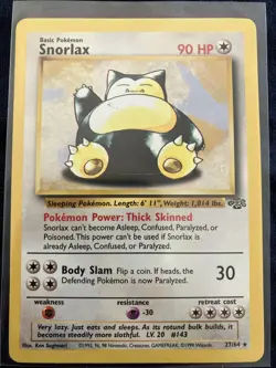 ⚪ Snorlax 27/64 Jungle Regular -Pokemon TCG Single Lp - Image 1