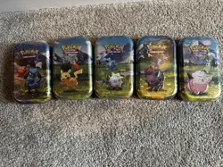 Pokemon Ascended Heroes Full Set of 5 Mini Tins Panorama New Sealed - Image 1