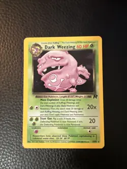 ## Dark Weezing 14/82 Team Rocket Set Holo Rare Vintage Pokemon TCG LP - Image 1
