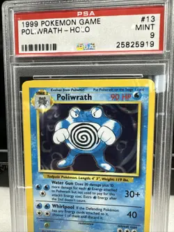 PSA 9 Poliwrath Base Set Unlimited 13/102 WOTC Pokemon TCG 1999 - Image 3