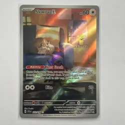 Skwovet Scarlet & Violet Base Set Holo Illustration Rare Pokemon TCG 222/198 - Image 1