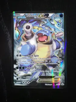 Pokemon TCG Blastoise EX XY122 Black Star Full Art Holo Promo - Image 2