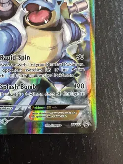 Pokemon TCG Blastoise EX XY122 Black Star Full Art Holo Promo - Image 4