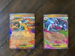 Pokemon Mega Charizard X EX 029 & Mega Charizard Y EX 030 Black Star Promo NM - Image 1