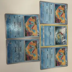Pokemon Rare Squirtle Lot of 5 Which Include 2 Reverse Holos NM Condition - Image 2